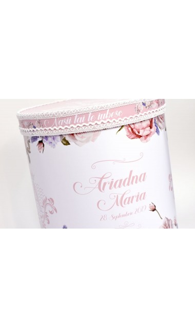 Trusou de botez regal pentru fetite tematica florala, Mica printesa 30